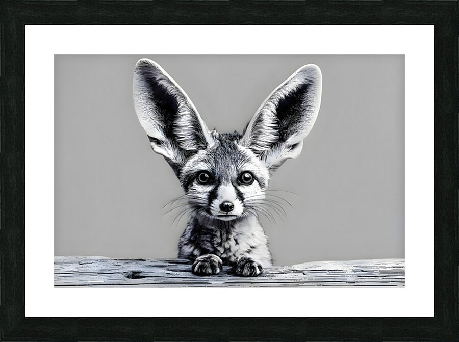 Loud and Clear – Fennec Fox Portrait Print Impression et Cadre photo