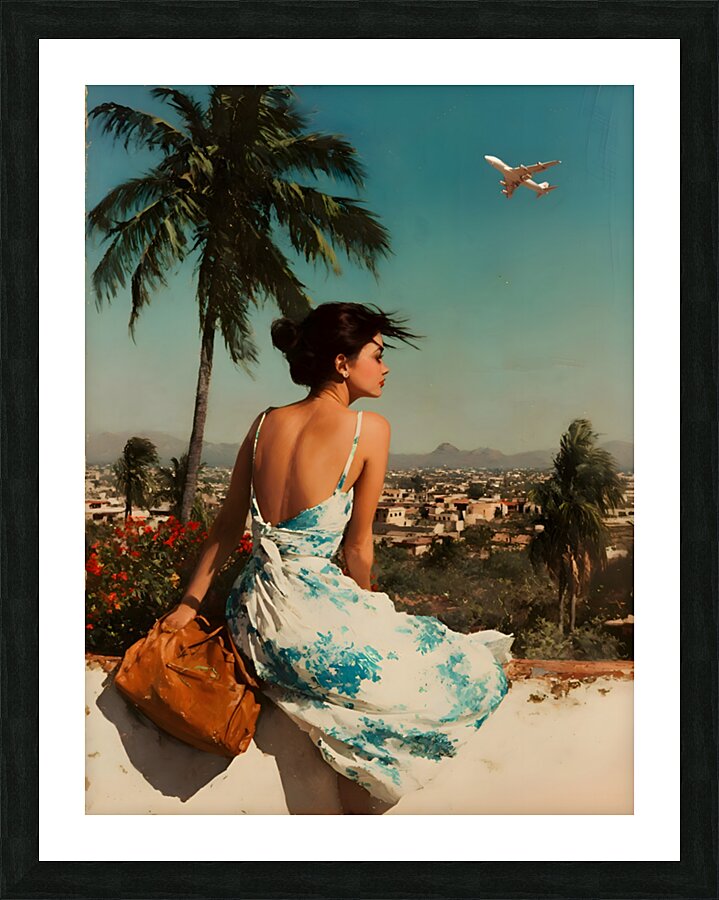 Departure – Retro Travel Muse Print Picture Frame print