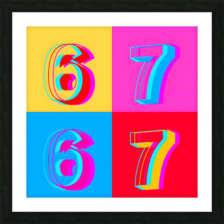 Six Seven – Gen Alpha Pop Art Print Picture Frame print