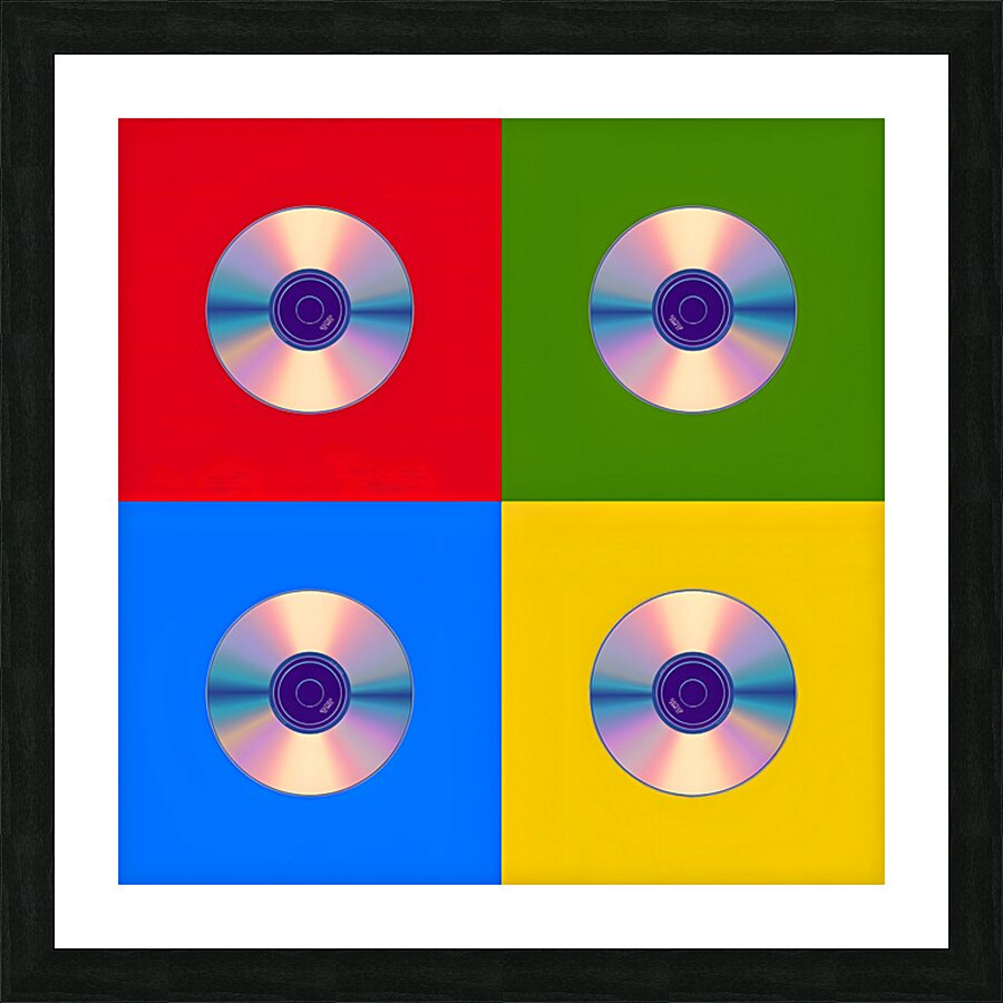 Permanent Mix – Compact Disc Pop Art Print Picture Frame print