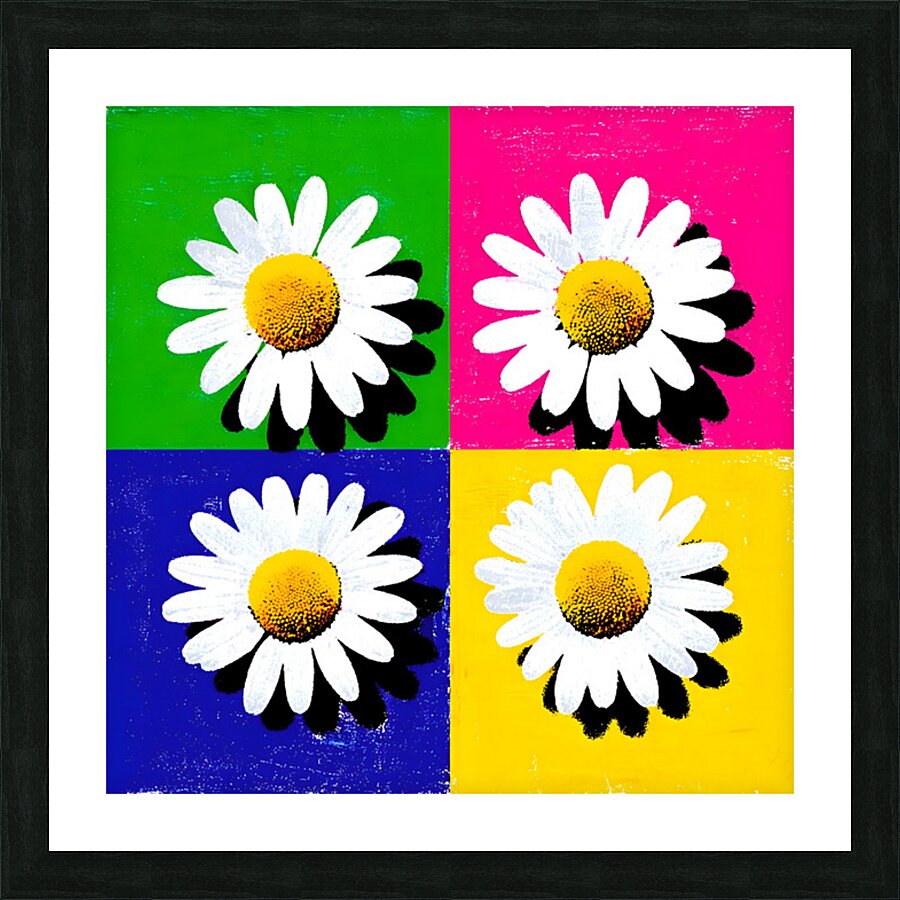 Daisy Days – Color Block Pop Art Print Picture Frame print