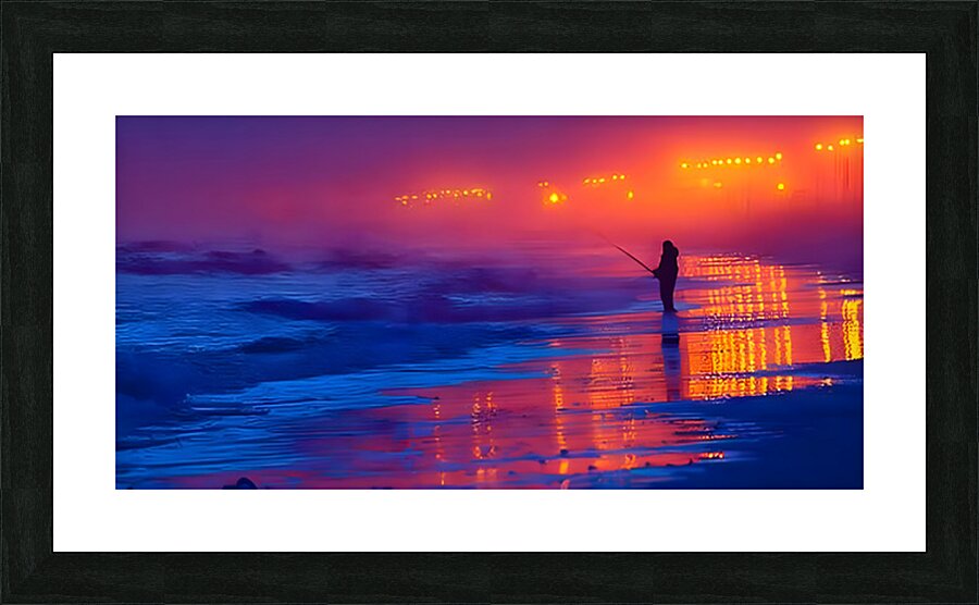 Summer Tide – Night Fishing Print Picture Frame print