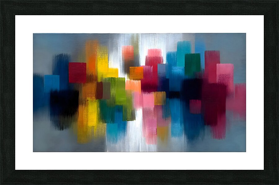 City Echoes - Color Block Abstract Print Picture Frame print