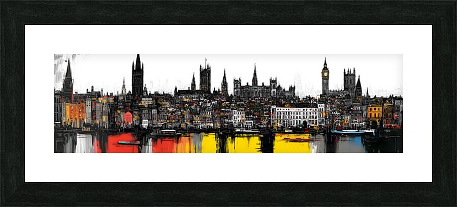 Electric Thames - London Cityscape Print Picture Frame print