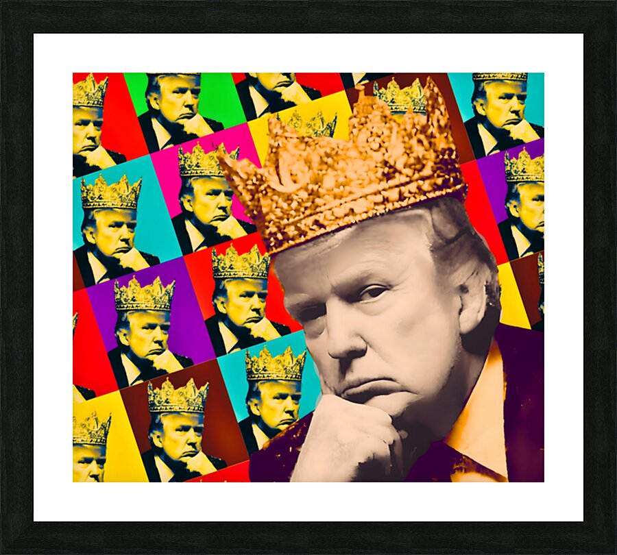 Crowned Pop - Trump Portrait Print Picture Frame print
