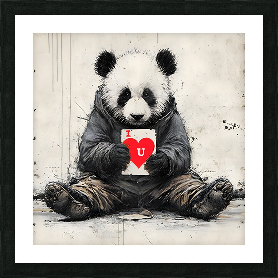 Street Panda – I Love You Print Picture Frame print