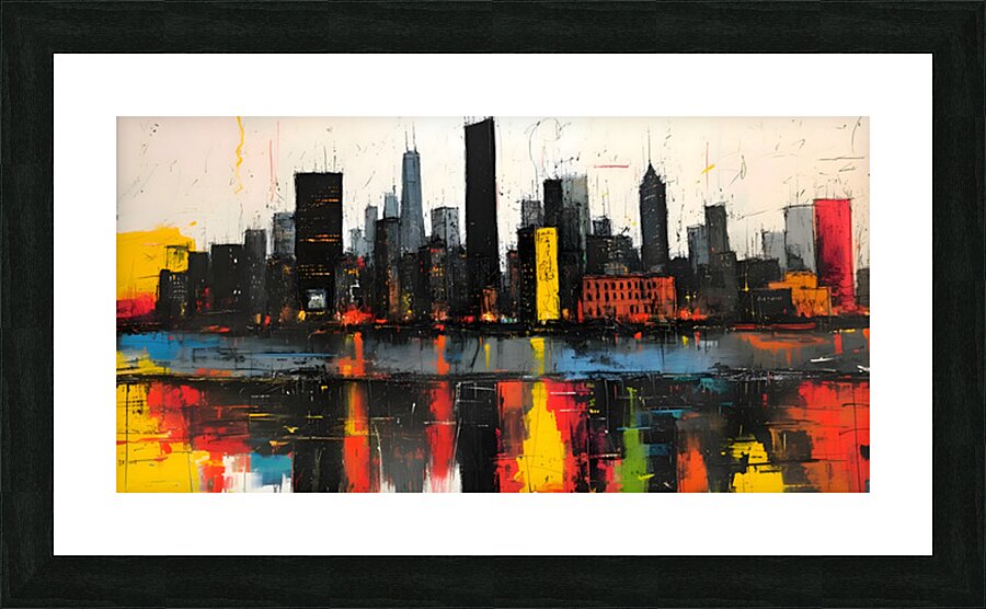 City Sparks – Abstract Skyline Print Picture Frame print