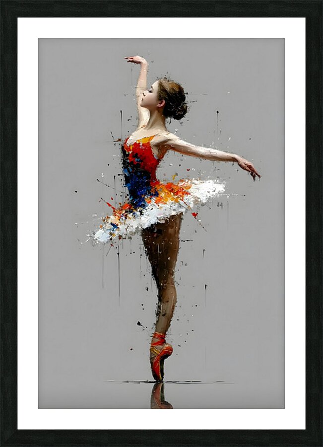 Painted Arabesque – Ballerina Print Picture Frame print