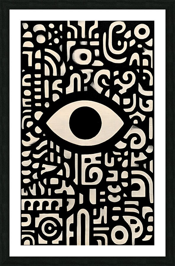 Eye in the Code – Abstract Symbolism Print Impression et Cadre photo