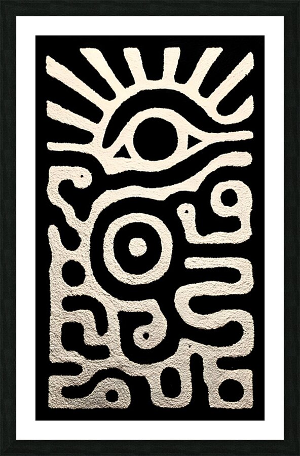 Eye of the Ancients – Tribal Abstract Totem Print Picture Frame print