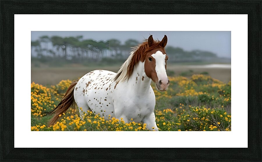 Wild Blossom – Spotted Appaloosa Horse Print Picture Frame print