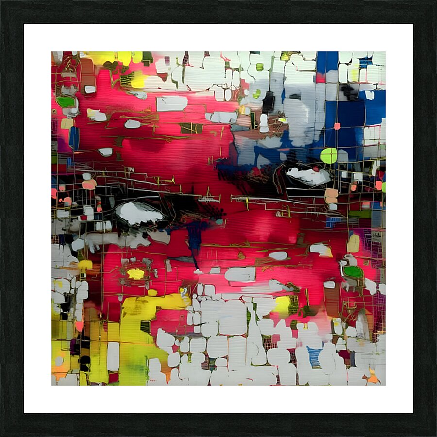 Red Storm – Abstract Expressionist Art Print Impression et Cadre photo