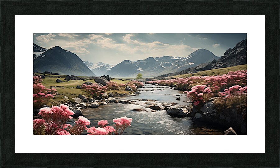 Valley of Serenity – Mountain Lake Landscape Print Picture Frame print