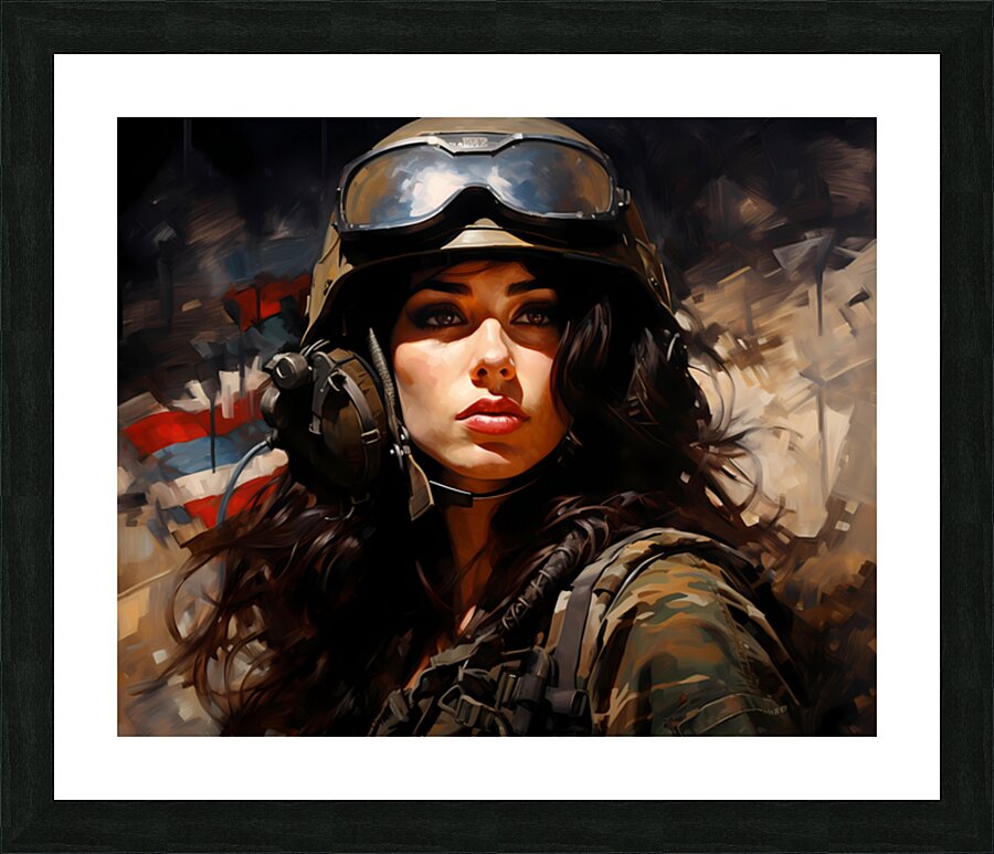 Woman of War – Grit & Grace Portrait Print Picture Frame print