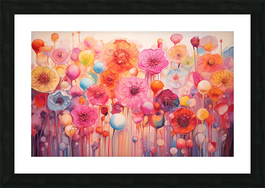 Bloom Voltage – Abstract Floral Field Print Picture Frame print