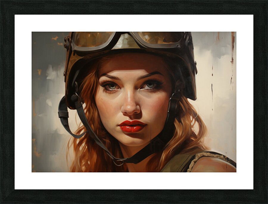 Woman of War – Grit & Grace Portrait Art Print Picture Frame print