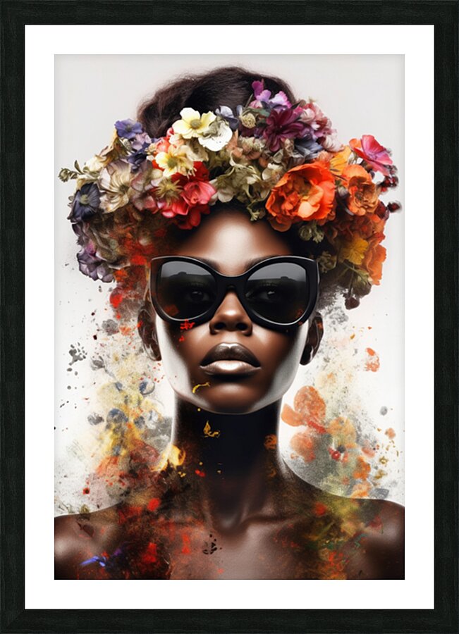 Power & Poise – Modern Afrocentric Portrait Art Print Picture Frame print