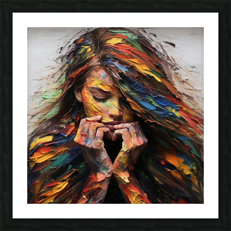 Chromatic Strokes – Abstract Color Field Art Print Picture Frame print