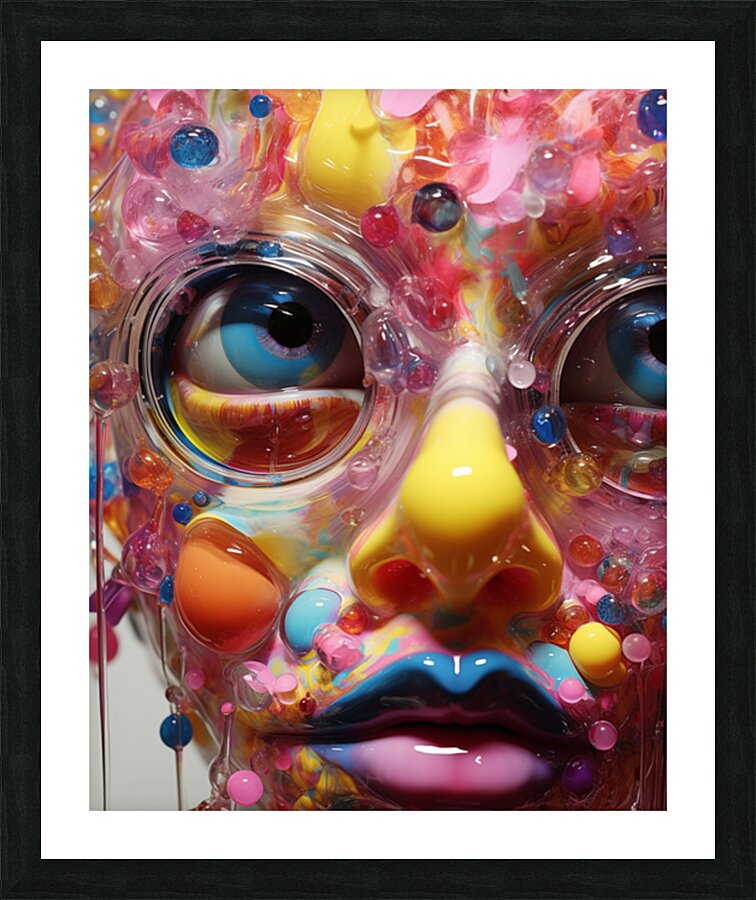 Insanity - Neo-Pop Portrait Art Prints Picture Frame print