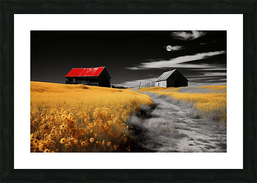 Revival - Sunrise Marsh Landscape Art Prints Picture Frame print