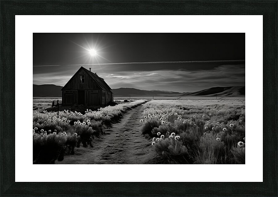 Chem Trail - Minimal Sky Art Prints Picture Frame print