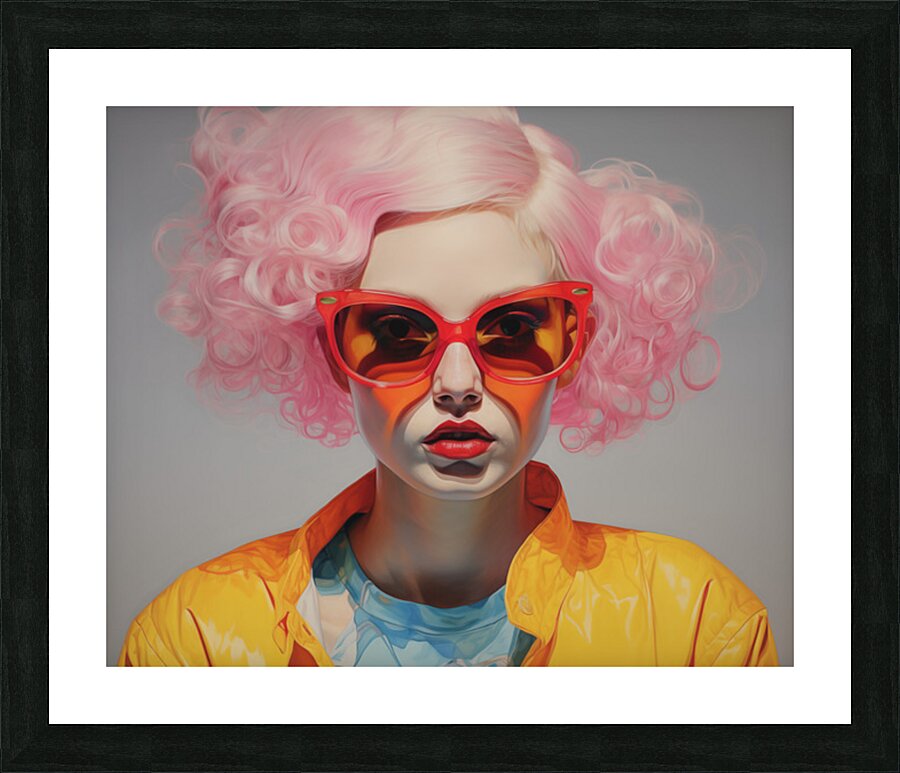 Pretty In Pink - Pop Glam Portrait Art Prints Picture Frame print