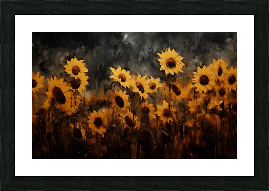 Sunkissed - Golden Sunflower Art Prints Picture Frame print