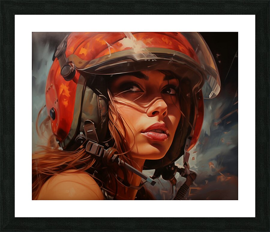 Woman Of War - Urban Warrior Portrait Art Prints Picture Frame print