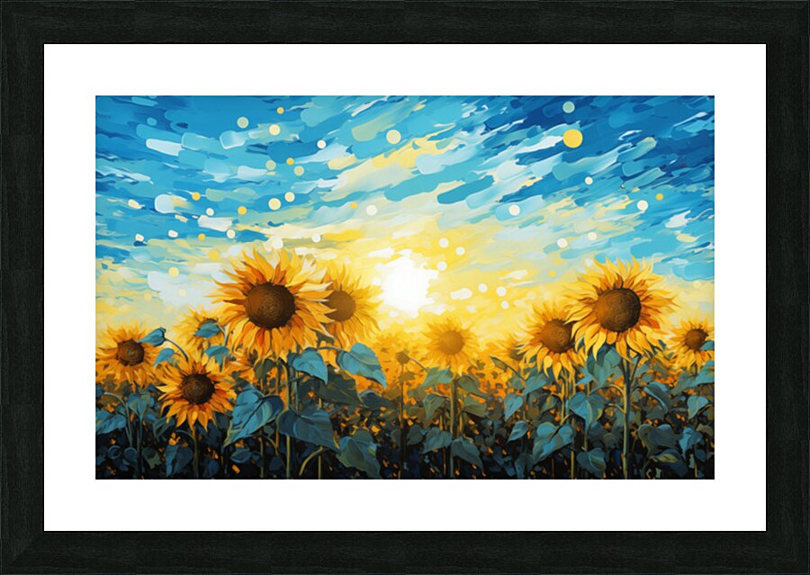 Resonance – Sunflower Field Art Print Picture Frame print