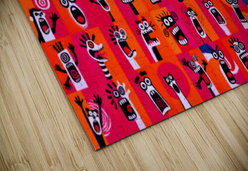 Wall of Screams – Pop Art Faces Print Savage Art Prints puzzle