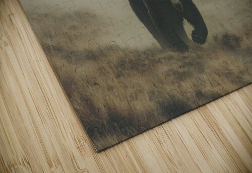 Spirit of the North – Grizzly in the Mist Print Savage Art Prints puzzle