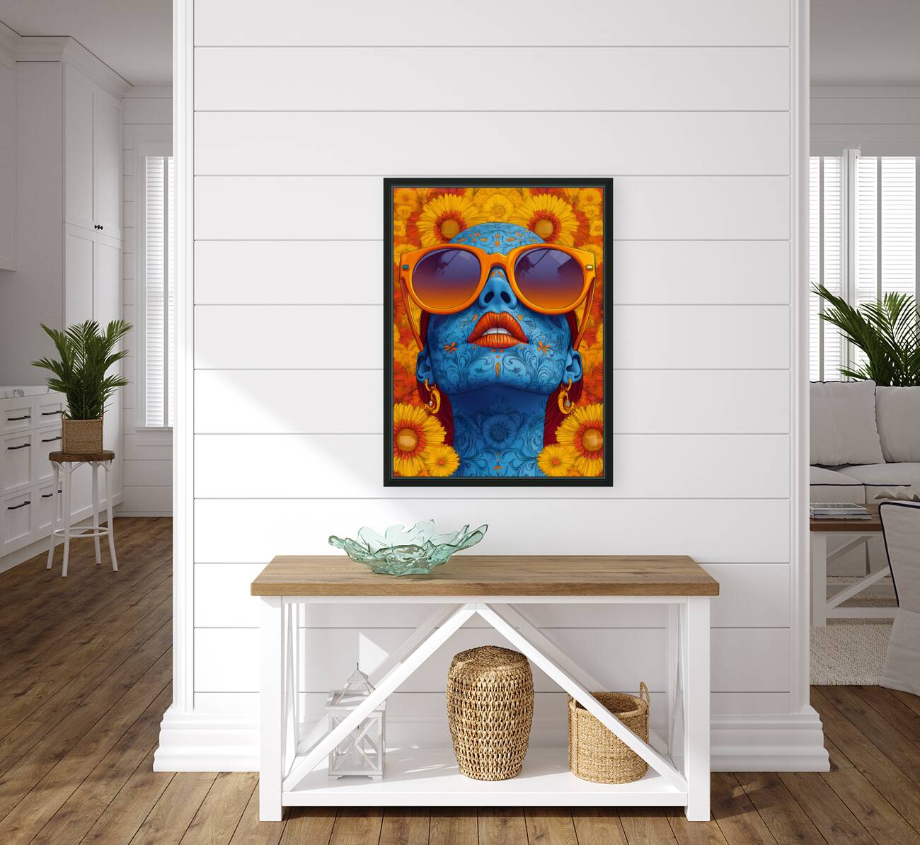 Chill - Pop Surreal Sugar Skull Portrait Art Prints Reproduction