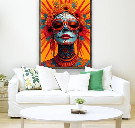 Diosa De Los Muertos - Goddess Of The Dead - Dia de los Muertos Art Prints Reproduction