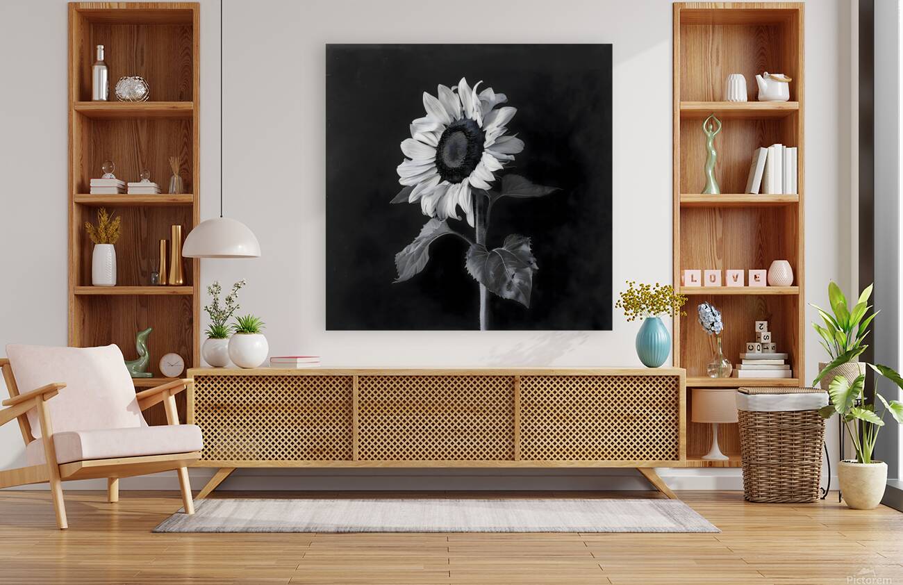 Sunflower Selfie 2 - Sunflower Portrait Art Prints Reproduction