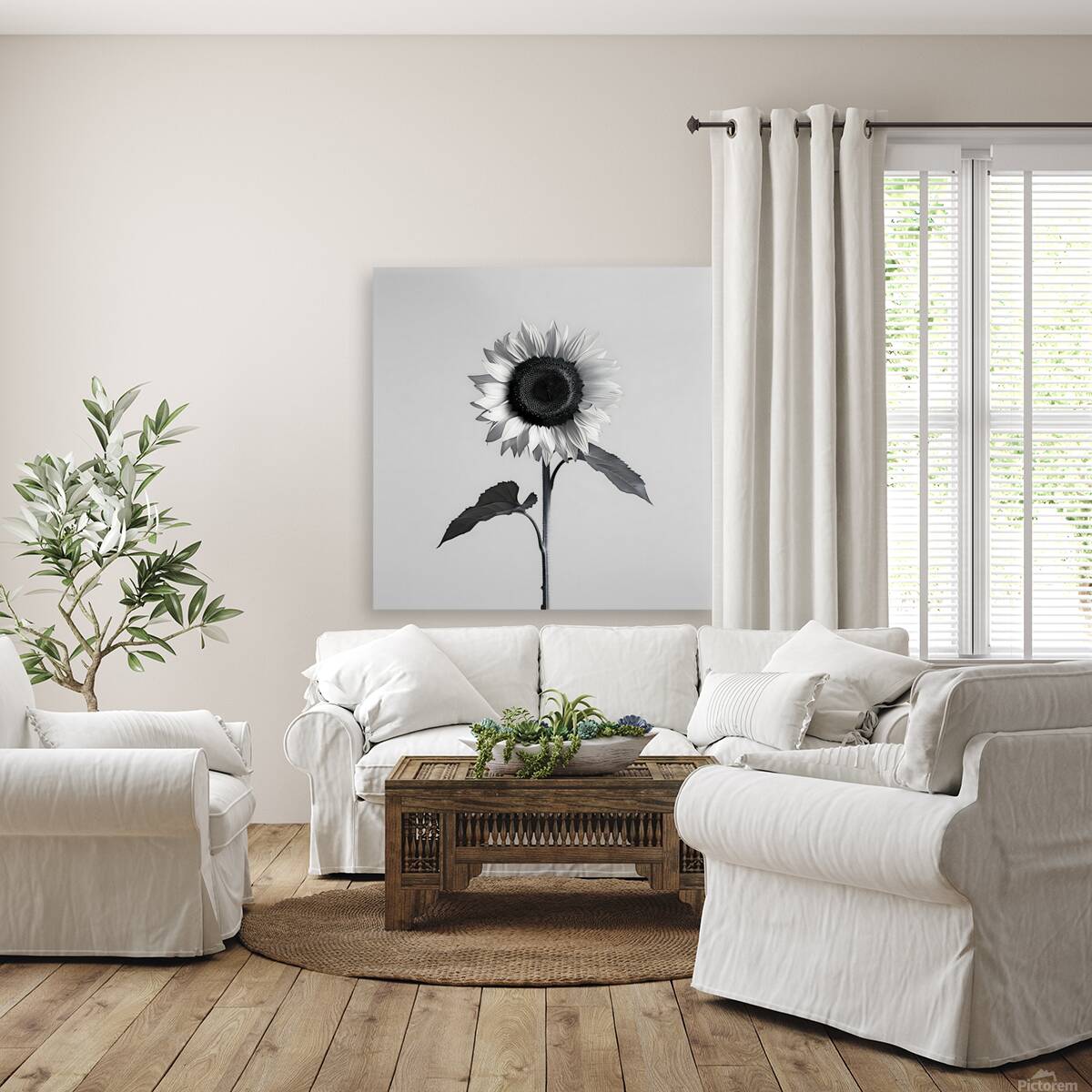 Sunflower Selfie 3 - Sunflower Portrait Art Prints Reproduction