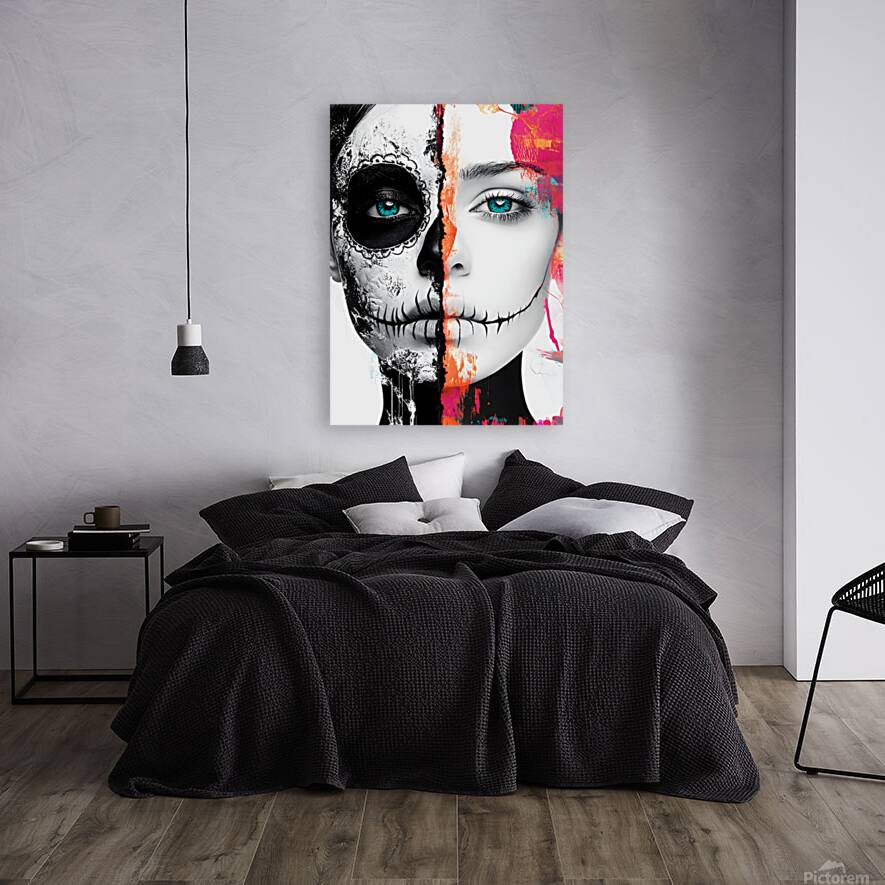 Mitad Del Mas Alla - Half Of The Beyond - Surreal Skull Art Prints Reproduction