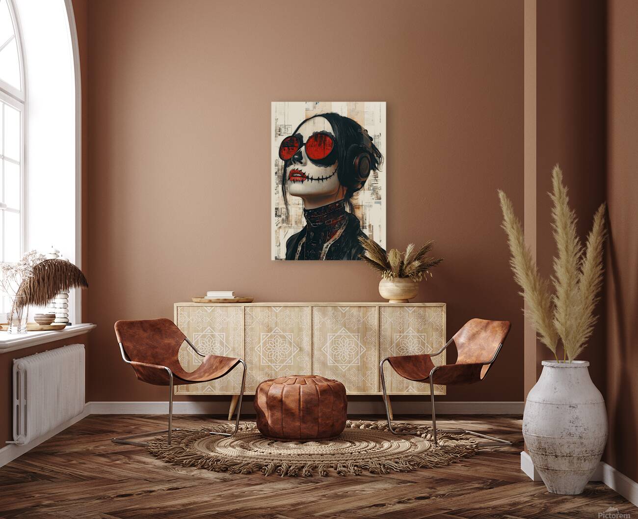 La Catrina Sonora - The Sonic Catrina - Dia de los Muertos Art Prints Reproduction