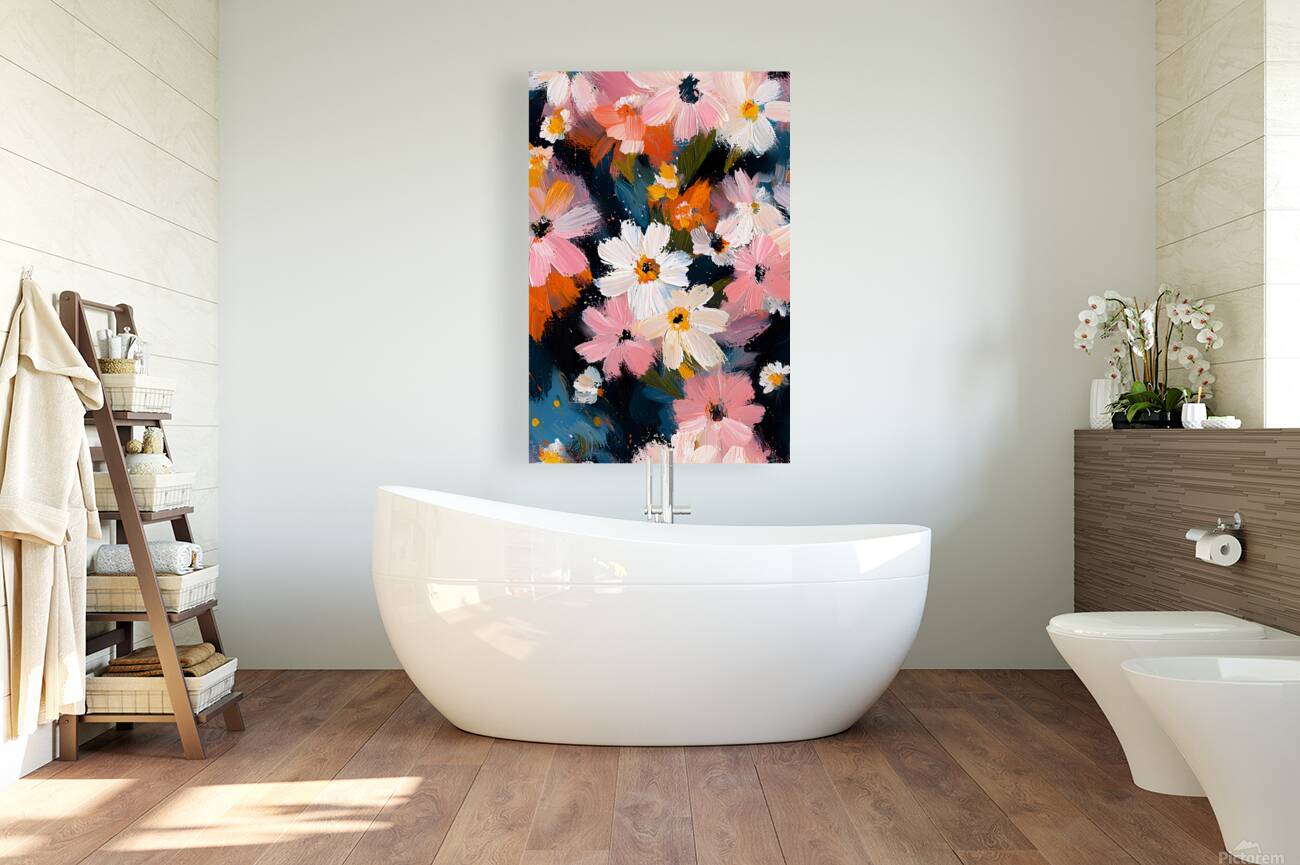 Petales Sauvages A Minuit - Wild Petals At Midnight - Nocturne Floral Art Prints Reproduction