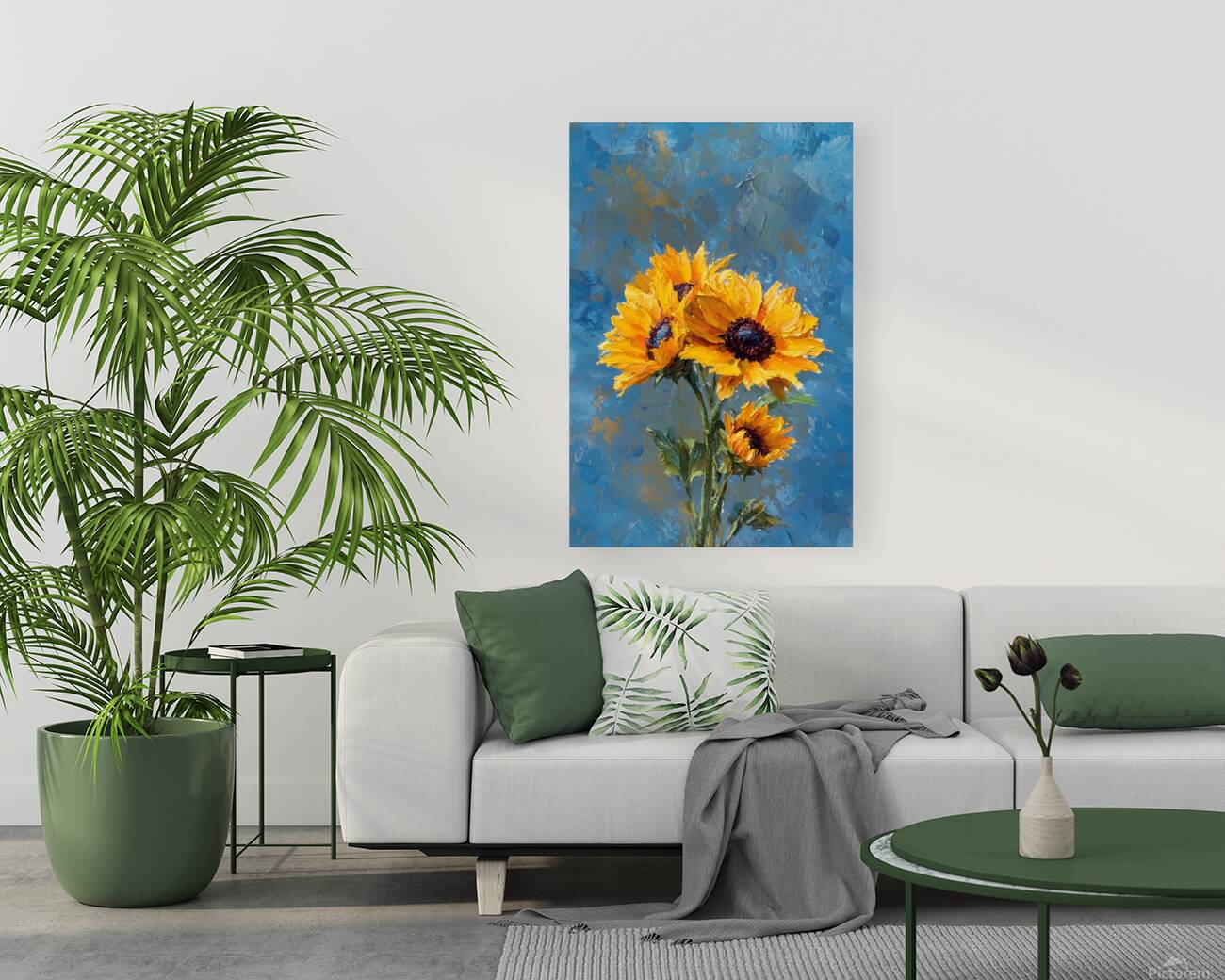 Ciel Baigne De Soleil - Sun-Kissed Sky - Sunflower Portrait Art Prints Reproduction