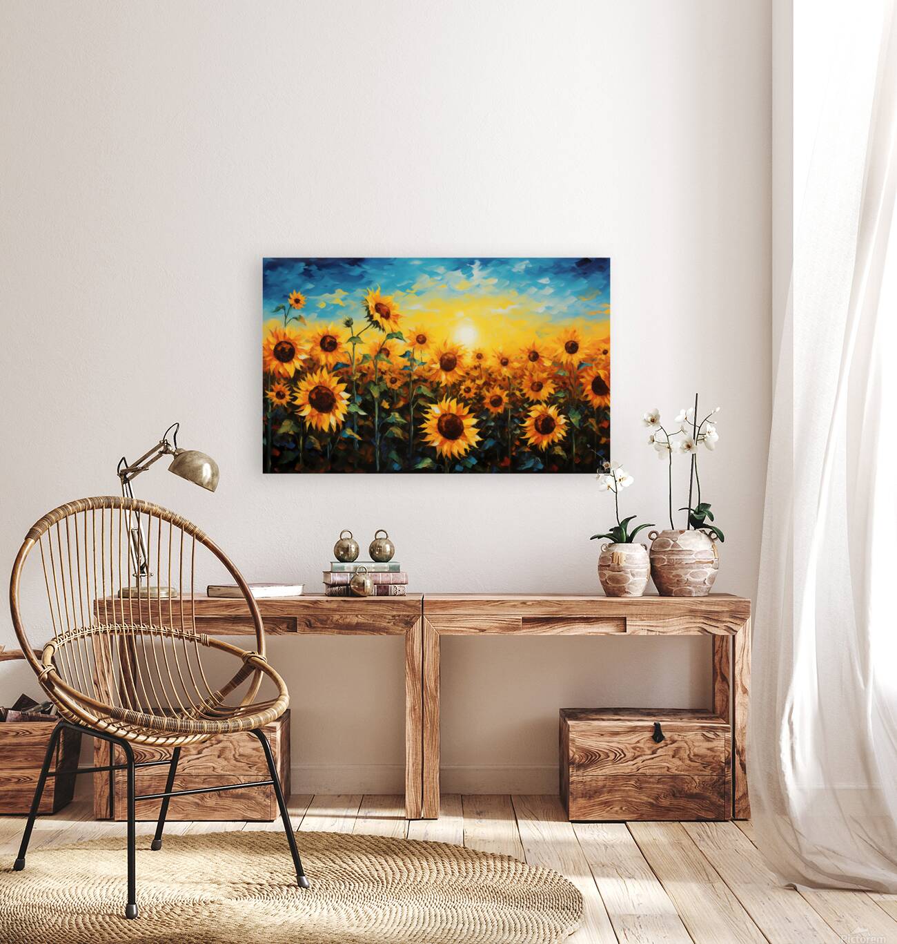 Le Soleil Se Souvient - The Sun Remembers - Warm Floral Art Prints Reproduction