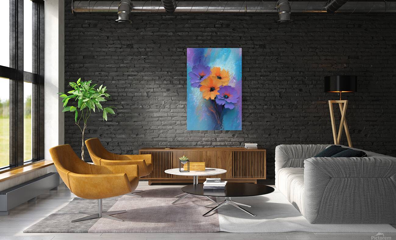 Floraison Au Crepuscule - Twilight Bloom - Contemporary Floral Art Prints Reproduction