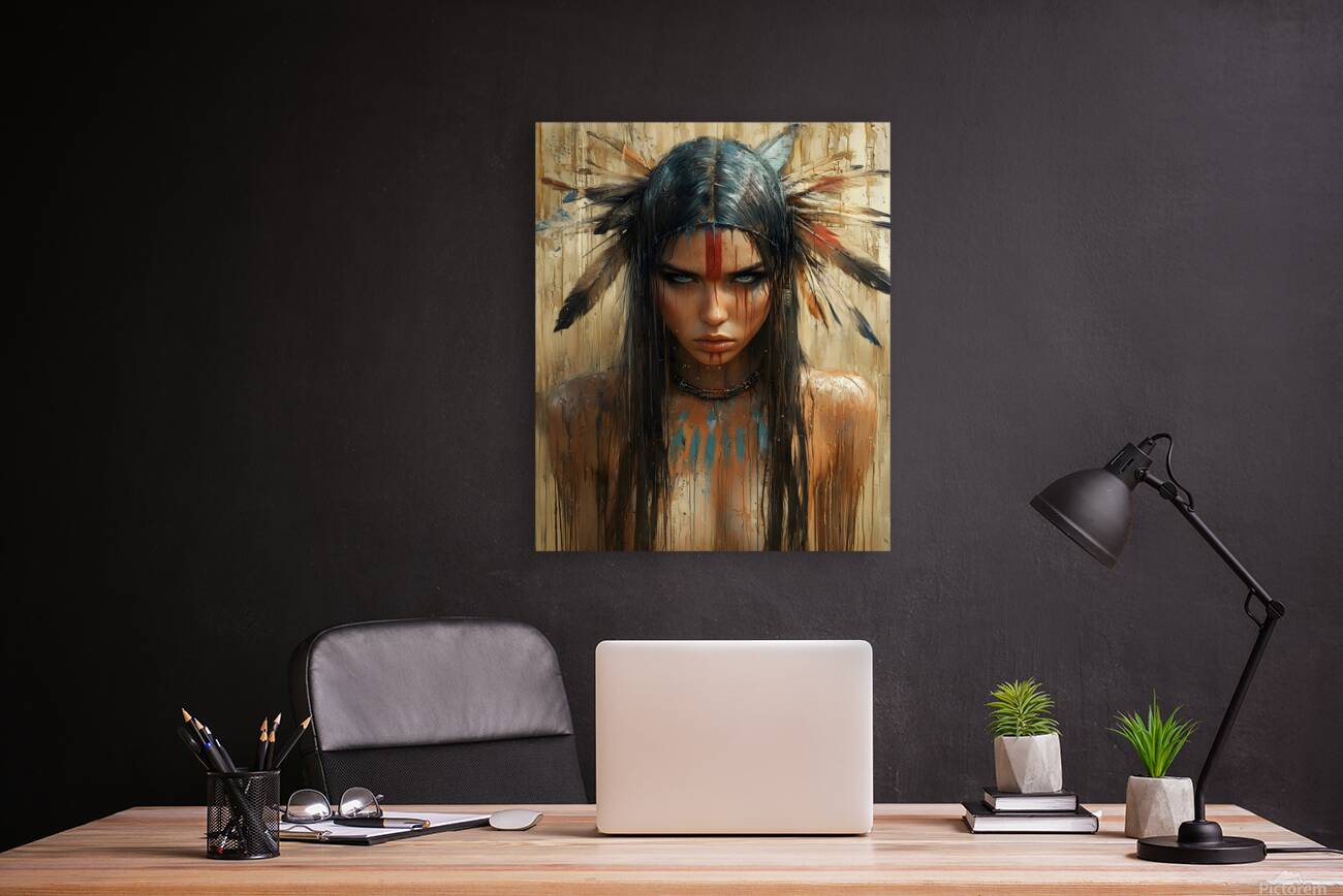 The Gaze Of Fire - Mythic Portrait Art Prints Reproduction