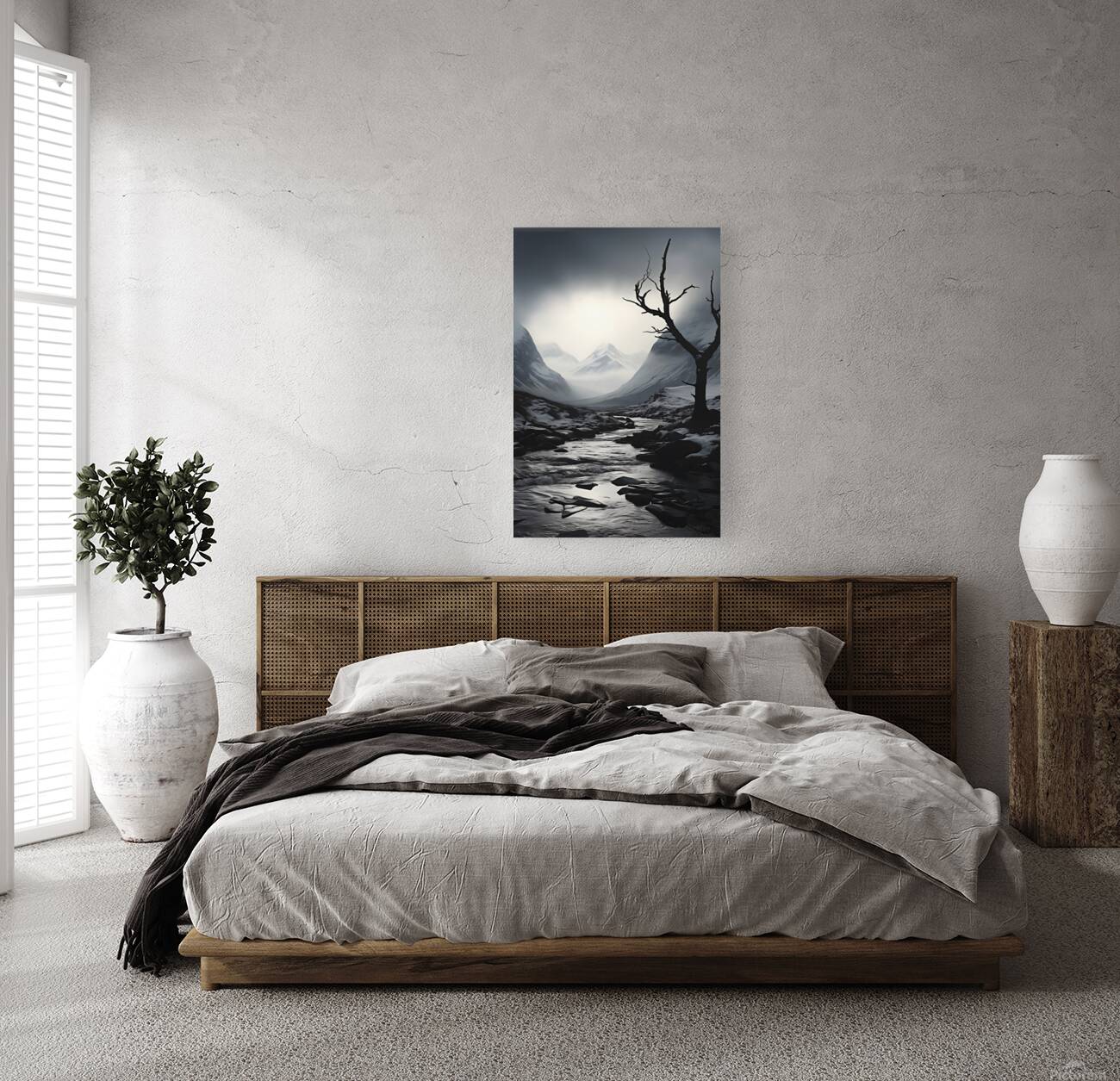 Where Silence Flows - Monochrome Landscape Art Prints Reproduction