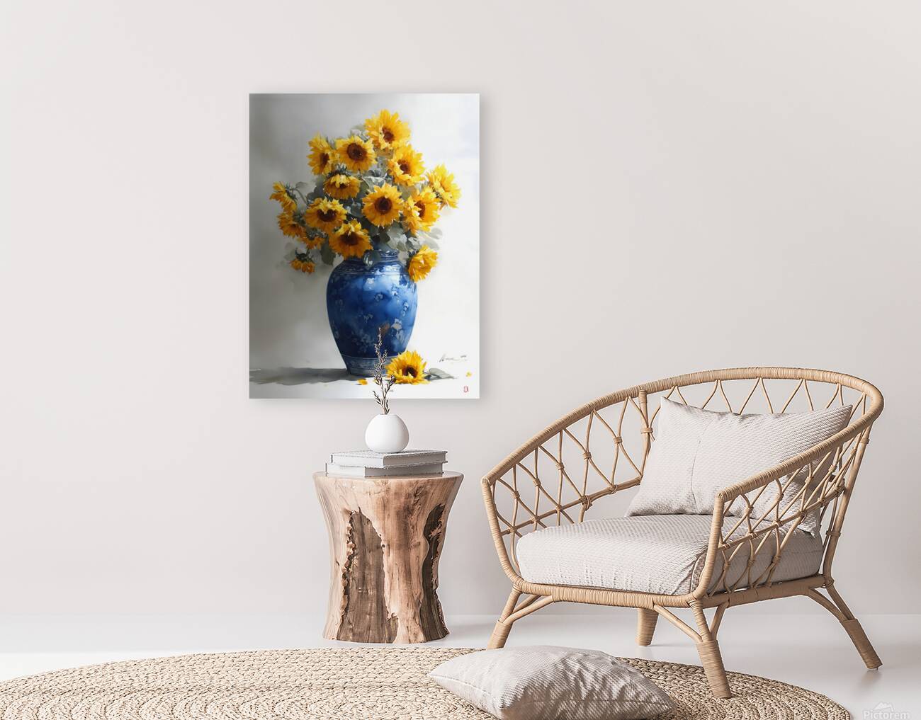 Eclat De Tournesols - Burst Of Sunflowers - Sunflower Vase Art Prints Reproduction