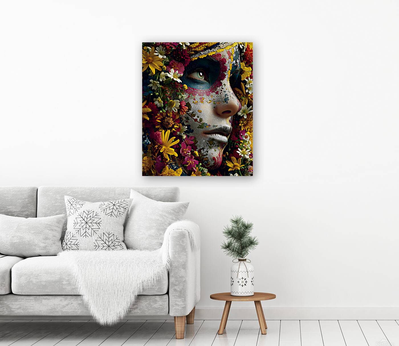 La Reina De Las Flores - The Queen Of Flowers - Pop Surreal Floral Art Prints Reproduction