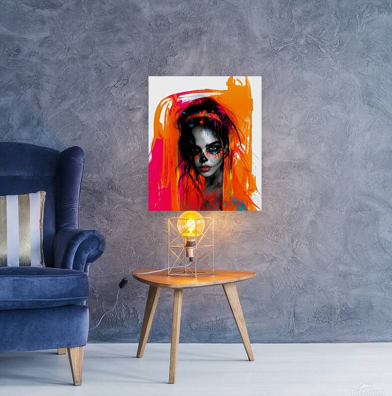 Fuego De Los Muertos - Fire Of The Dead - Dia De Los Muertos Art Prints Reproduction