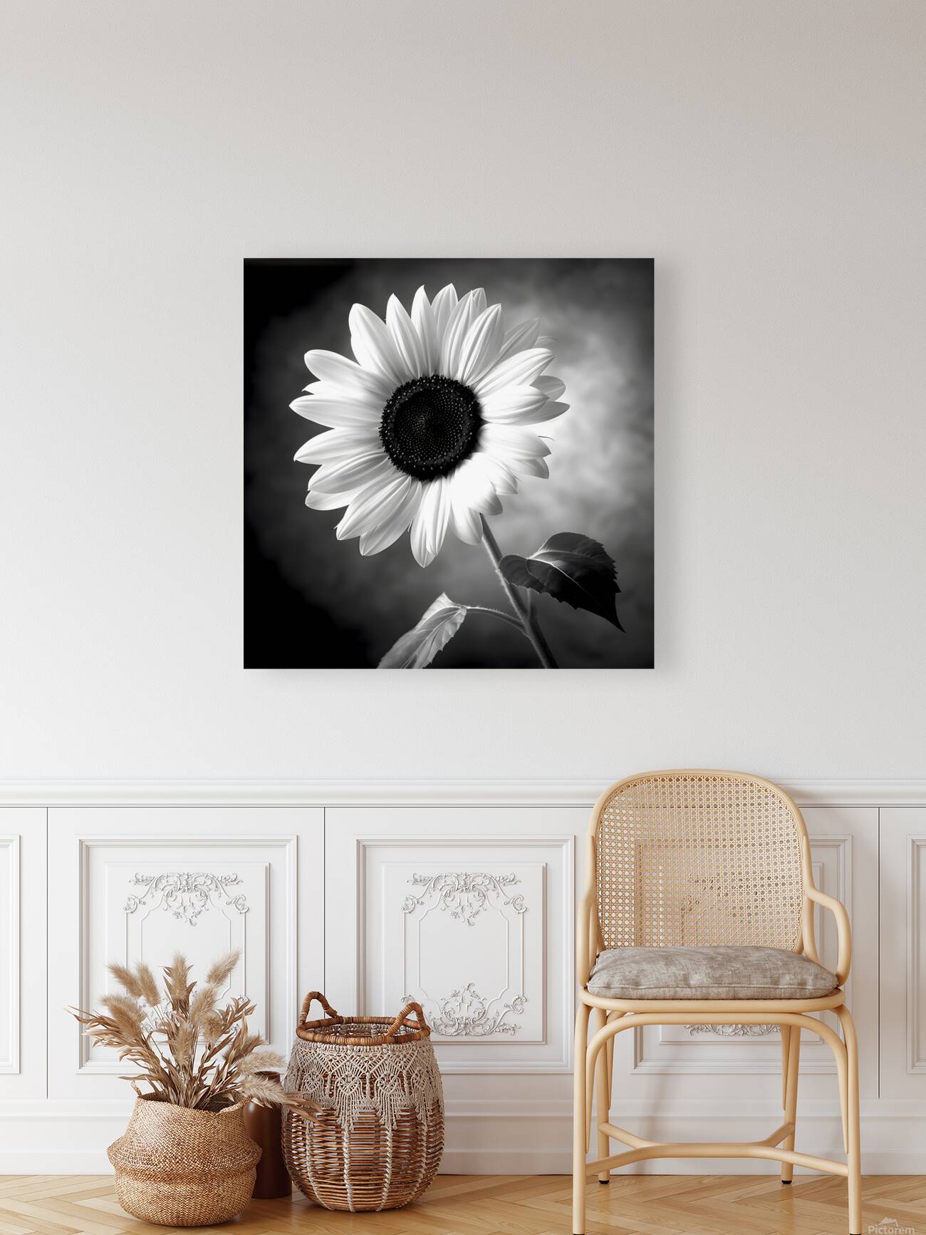 Sunflower Selfie 11 - Sunflower Portrait Art Prints Reproduction