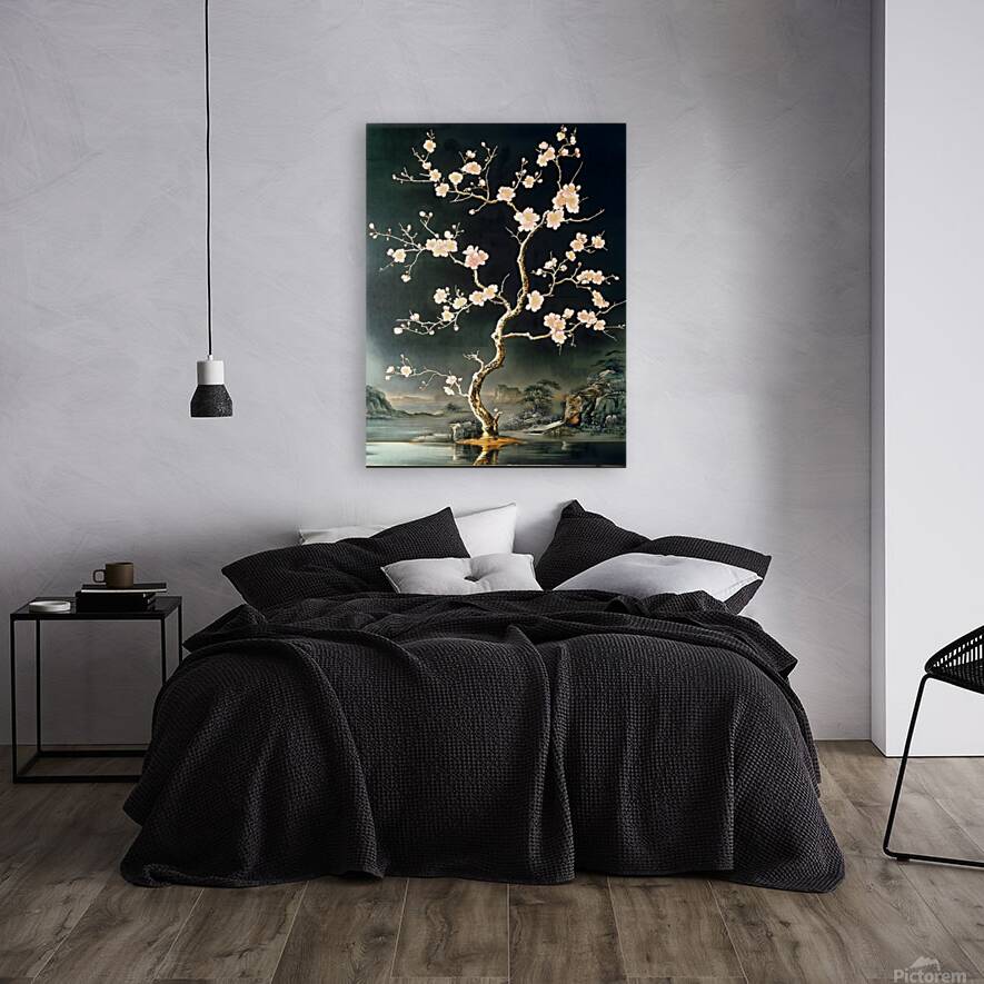 Sakura No Saku 桜の咲く - Blossom In Stillness - Japanese Cherry Blossom Art Prints Reproduction