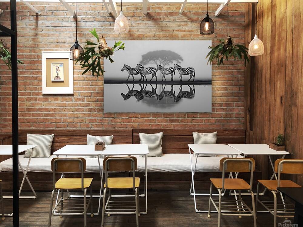 Led Beside Still Waters - Monochrome Landscape Art Prints Reproduction