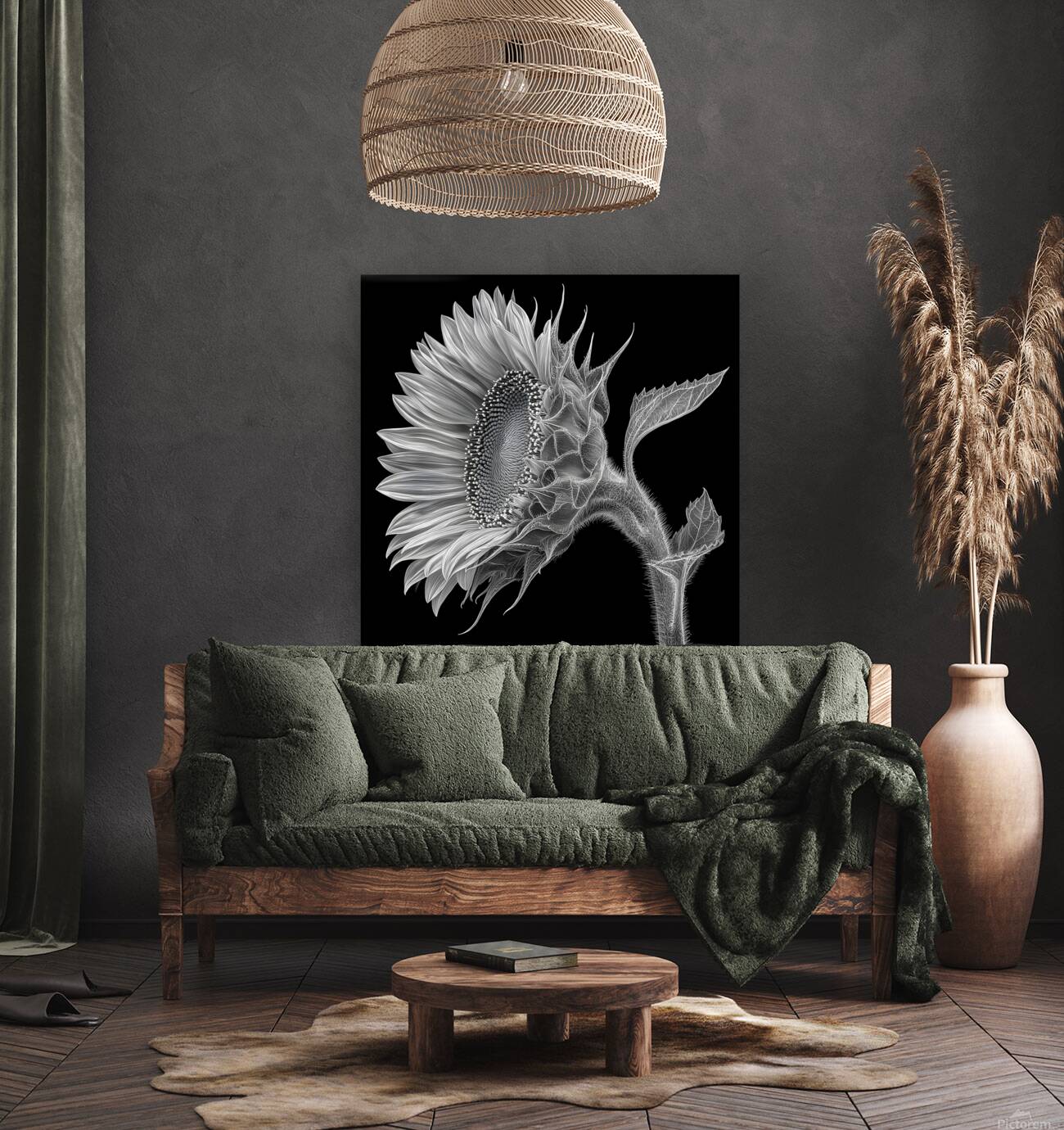 Sunflower Selfie 13 - Sunflower Portrait Art Prints Reproduction